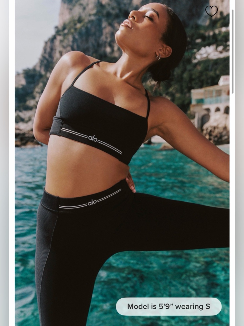 ALO Yoga Alosoft Relay Bra- Black/White